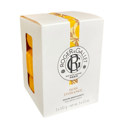 Roger & Gallet BOIS D'ORANGE Savon Parfume Coffret 3x100g, NEW packaging