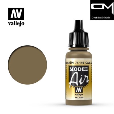 Vallejo Model Air 71.116 Camouflage Grey Green RAL7008 17ml Airbrush Paint
