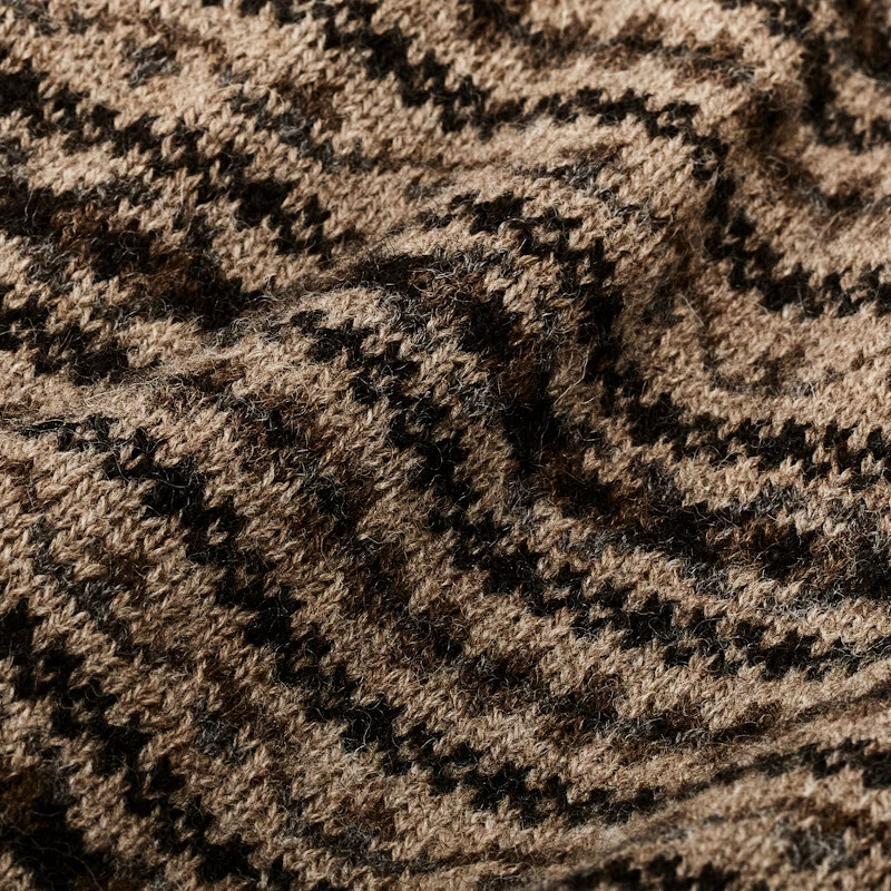Pre-owned Filson Fair Isle Crewneck Sweater 20263566 Made In Scotland Fawn Tan Khaki Brown