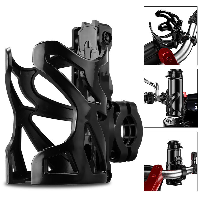 Motorcycle Cup Holder Handlebar Mount Beverage Drink Water Bottle for ATV Bike