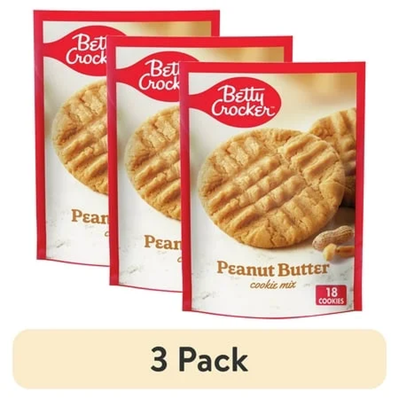 (3 Pack)  Peanut Butter Cookies, Cookie Baking Mix, Holiday Baking