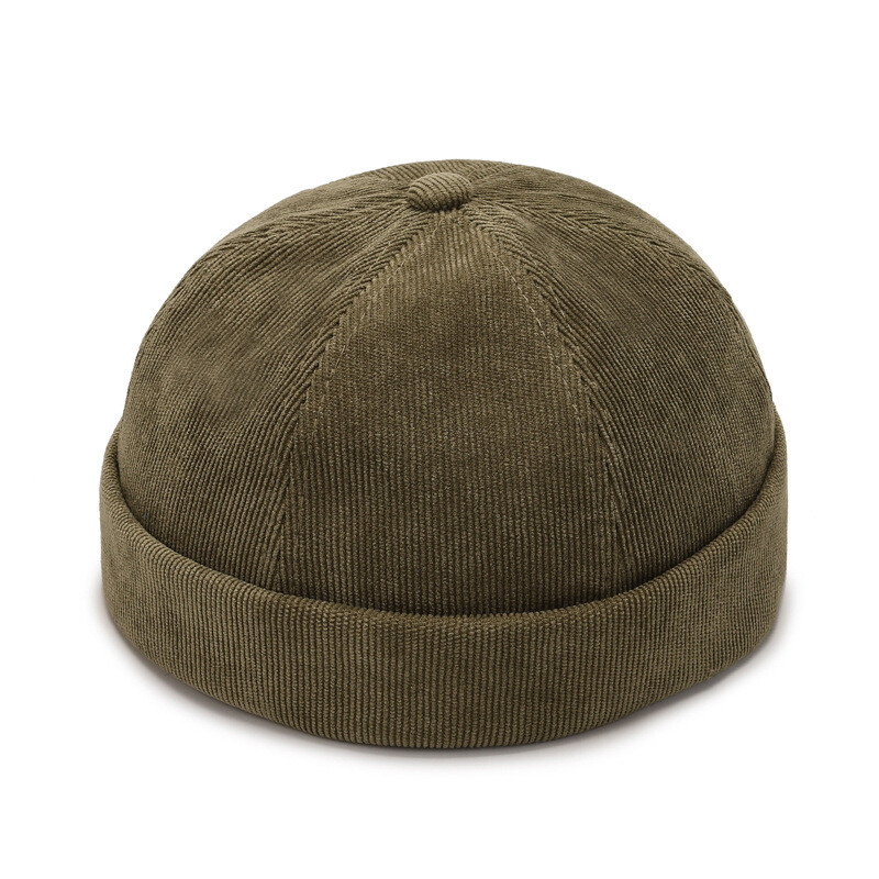 uk-men-corduroy-rolled-cuff-beanie-cap-skullcap-sailor-brimless-hat-hip-hop