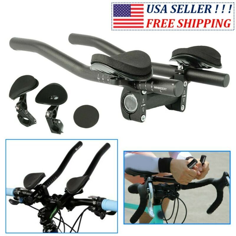 Alloy Triathlon Extension Rest Handlebar Clip On Tri Bars