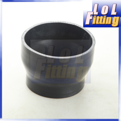 4.5'' To 3.5'' 3Ply Straight Silicone Hose Coupler Reducer Pipe 114-89mm Black