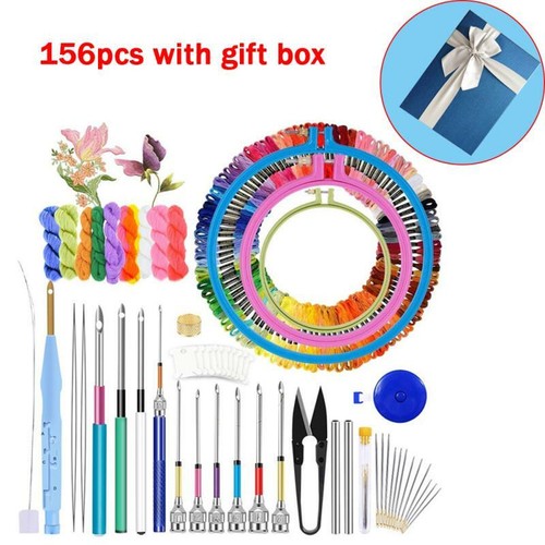 DIY Magic Embroidery Pen Sewing Punch Needle Set Cross ...