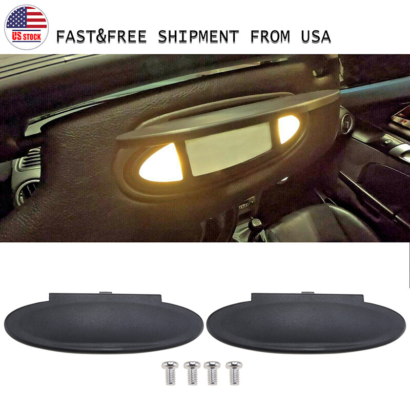 Sun Visor Mirror Cover Black For Porsche 911 996/997 Boxster Cayman 986
