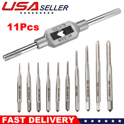 11pcs Micro Taps Bits Mini Machine Screw Drill Tap Set Metric Thread Screws Tap