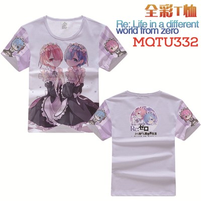 Re:Zero kara Hajimeru Isekai Seikatsu  Rem Ram short Sleeve Unisex T-shirt