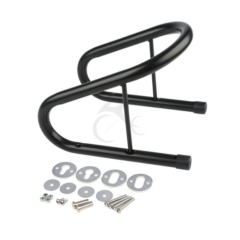 6.5" Black Motorcycle Wheel Chock Kit Scooter Bike Stand Trailer Truck Mount Kit