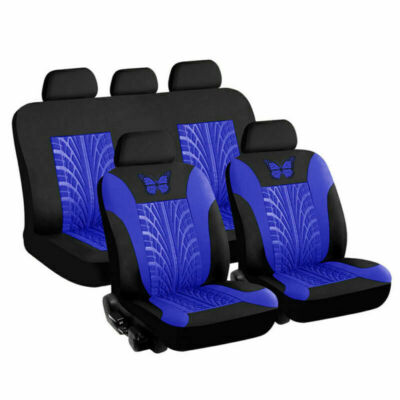 4/9Pcs 3D Butterfly Universal Auto Seat Covers Full Set for Car Truck SUV Van