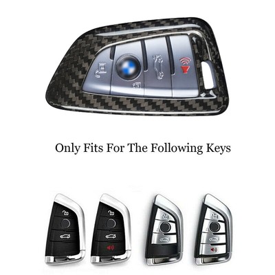 Exact Fit Carbon Fiber Smart Key Fob Shell Cover For BMW X1 X4 X5 X6 5 7 Series
