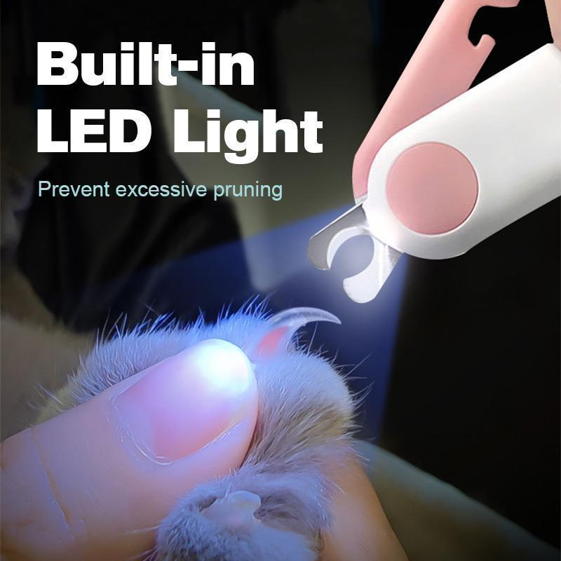 Dog Cat Nail Clippers Scissors LED Light Blood Line Professional Pet Trimmer US