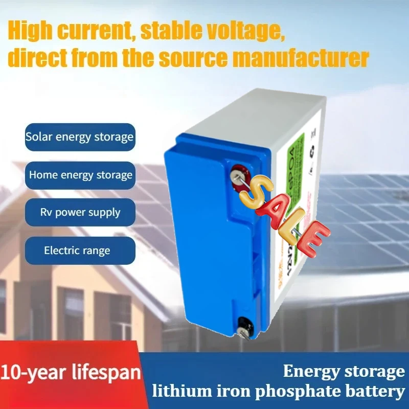 12V 20Ah LiFePO4 Deep Cycle Solar Battery Energy Storage Battery for RV Off-Grid