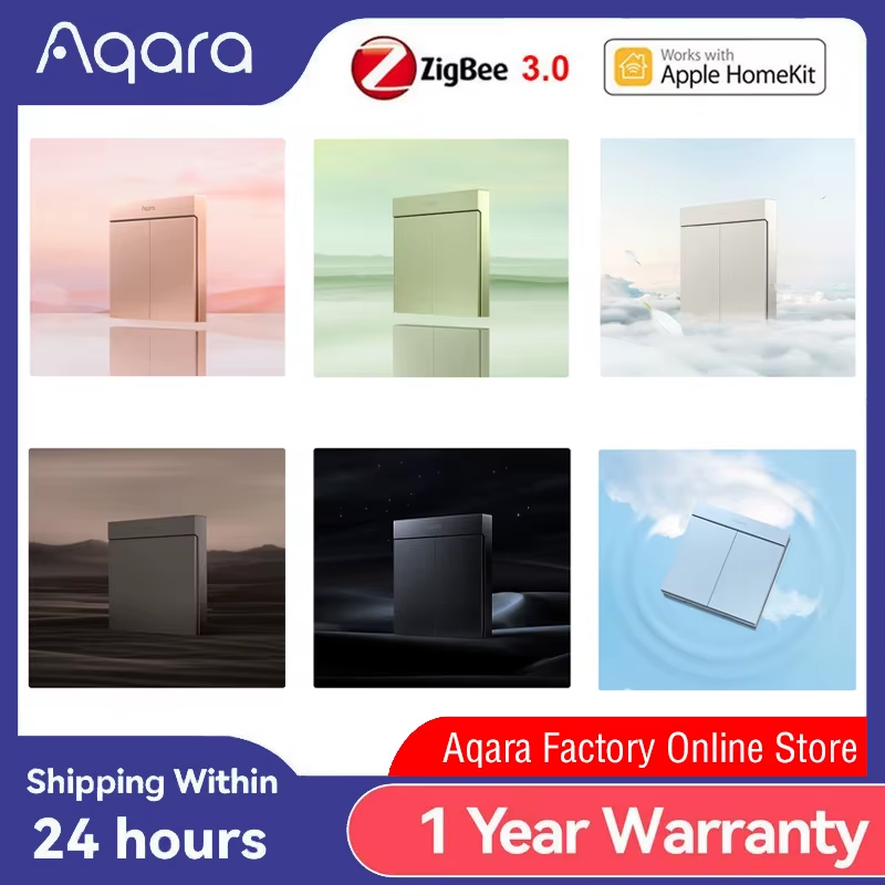 Original Smart Wall Switch H1M Zigbee 3.0 Neutral MARS-Tech 6 Colors Wireless K
