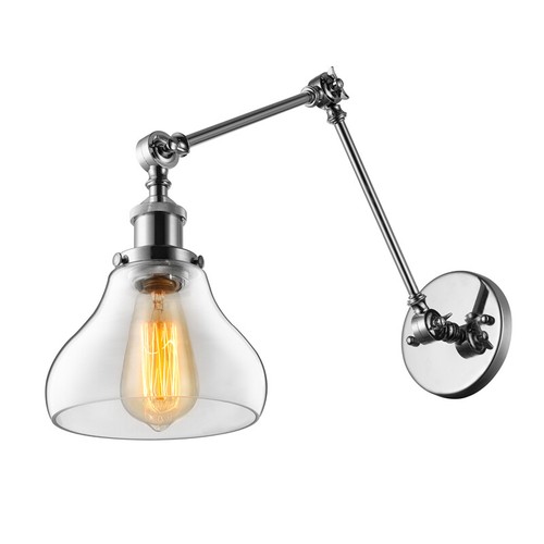 Industrial Chrome Adjustable Swing Arm Wall Light Sconce ...