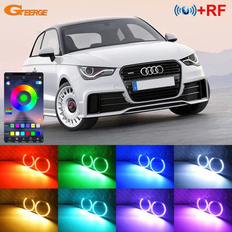For AUDI A1 8X 2011 2013 2014 2015 Multi Color RGB LED Angel