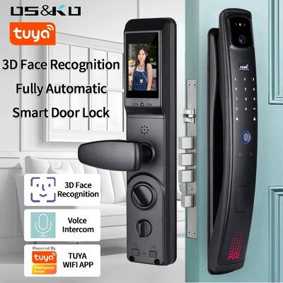 3D Face Recognition Fully Automatic Smart Lock WiFi App Fingerprint Keyless