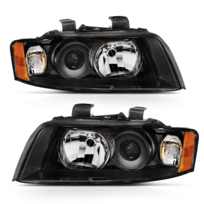 ANZO Projector Headlight Black G2 (Halogen Type) for 2002-2005 Audi A4