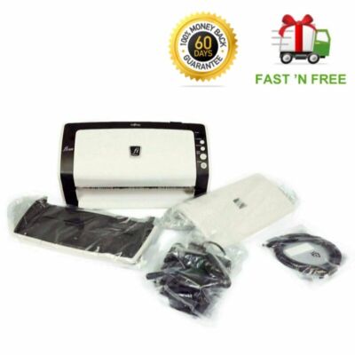 Fujitsu fi-6130 Duplex Document Scanner with A/C Adapter and NEW Trays