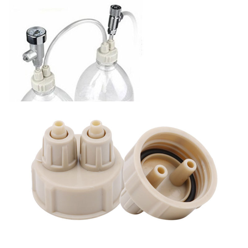 2Pcs Aquarium CO2 System Pro Tube Valve Guage Bottle Cap Fish Tank Live Plant