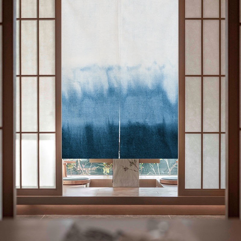 1PC Japan Noren Blue Ink Style Door Curtain Hanging Tapestry Divider Privacy