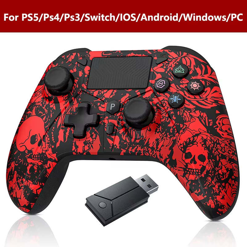 Wireless PS5 Controller with Turbo Dual Vibration for Steam and PC Gaming
