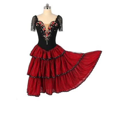 ballet dress Girls Professional Performance Stage Costume Spanish Ballet Dress