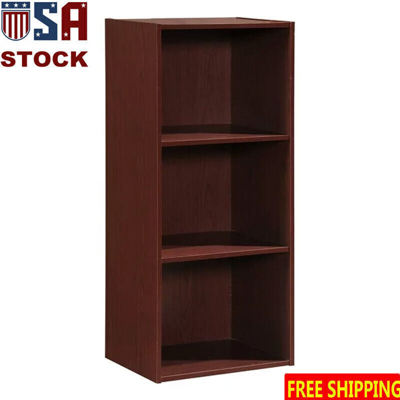 3 Shelf Bookcase Storage Display Organize Closet Home Office