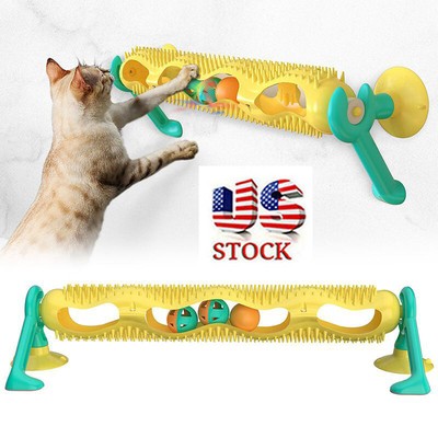 Pet Cat Toy Sucker Track Ball Kitten Funny Spinning Disk Track Ball Sucker Toys