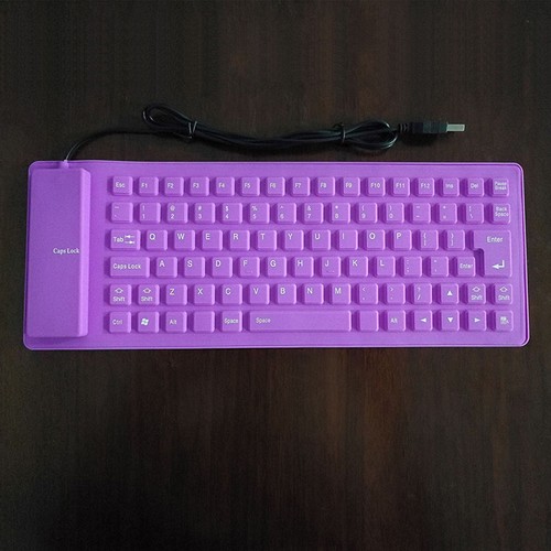 109 Key USB Silicone Rubber Waterproof Flexible Foldable Keyboard for PC Laptop-