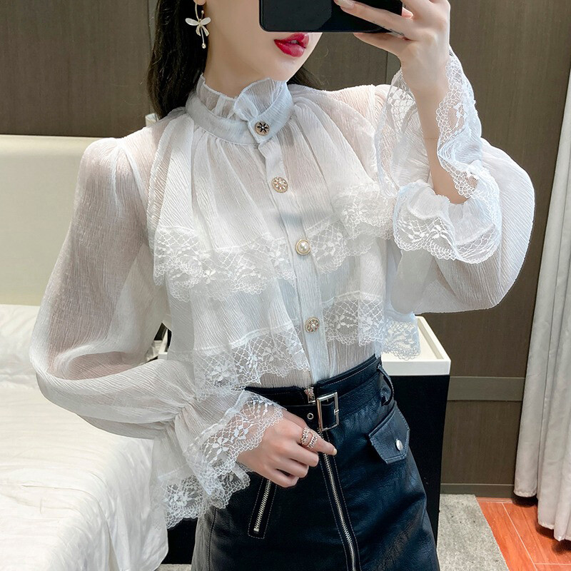 トップス riu Pleats frill flare blouse Pleats frill flare blouse – Riu
