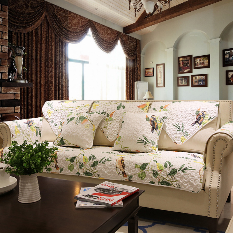 1 Pc Shabby American Country Sofa Couch Slip Cover Mat Throw Rug