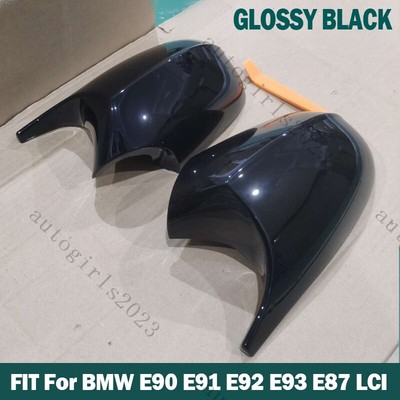 For BMW E90 E92 LCI 328i 335i 2009-2011 M3 Style Mirror Cover Caps Glossy Black