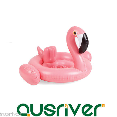 Inflatable Swan Flamingo Ride-on Pool Float Raft Summer Water Toy for Baby Kids