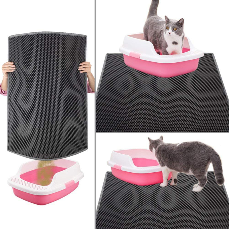 Pieviev Cat Litter Mat Litter Trapping Mat, Medium Size Honeycomb Double Layer S