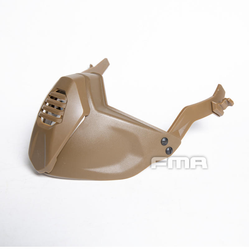 Tactical Half Mask Mandible Guard Protector for FAST MICH Helmet w/ Side Rail
