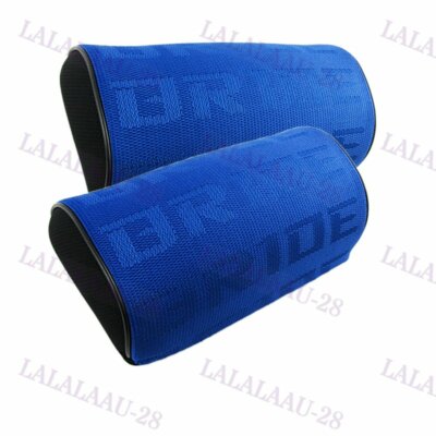 JDM Bride Blue Gradation 2PCS Neck Headrest pillow Fabric Racing Seat Material