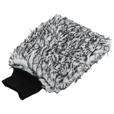 CHIMP TOOLS Premium Wash Mitt Mikrofaser Waschhandschuh Weiss/Schwarz