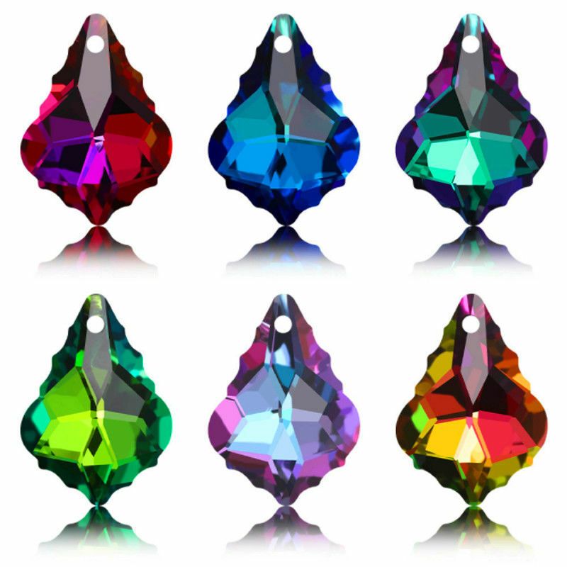 10 X K9 Glass Crystals Maple Leaf Pointback Rhinestones Sew on Garment DIY Shiny