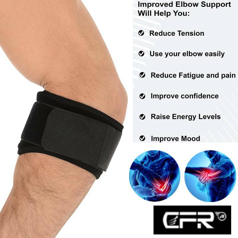 Tennis Elbow Brace Compression Strap Golfer Band Support Pain Relief Tendonitis