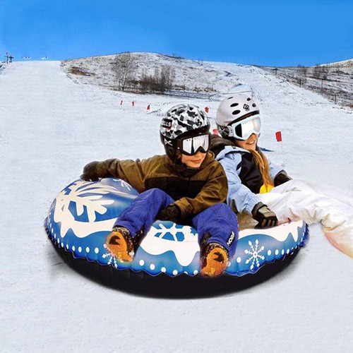 Aufblasbare Schlitten für Erwachsene Kinder Schneereifen mit Griffen Snow Tube