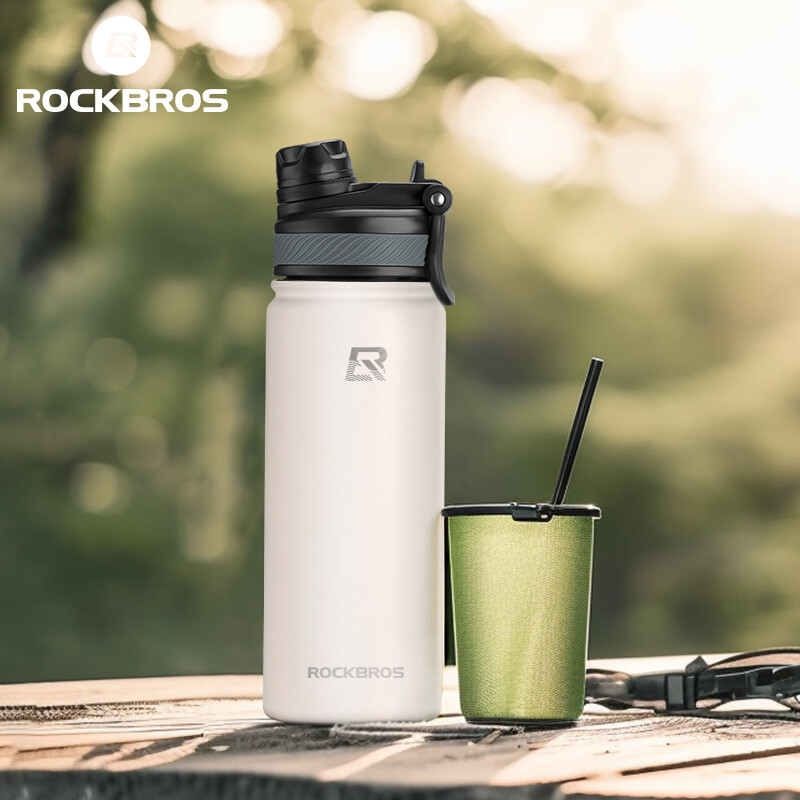 ROCKBROS Insulated Water Bottle Stainless Steel Outdoor Camping Hiking Sports