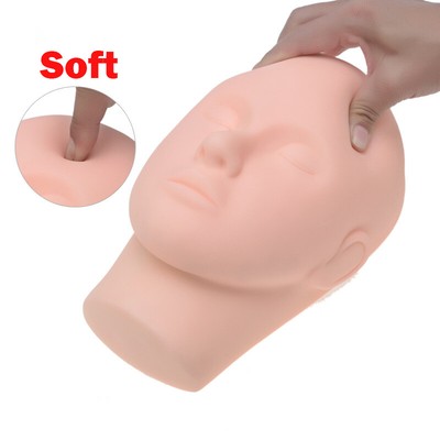 Silicone Mannequin Head for Eyelashes Extension Model Training Practice Tools