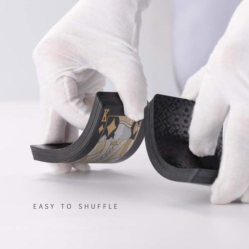 2 Decks Waterproof Plastic Playing Cards Collection Black Diamond Poker Cards