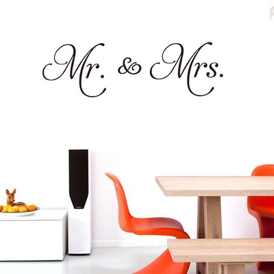 Details About Wall Decal Decors Words Lettering Mr And Mrs Bedroom Sticker Romantic Wall Art