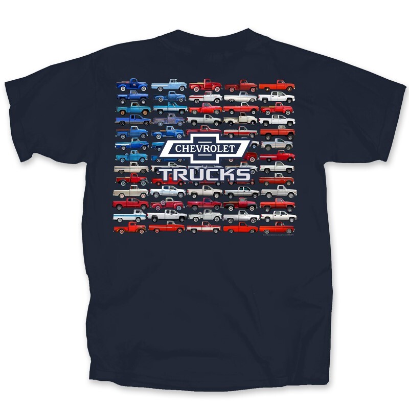 Chevrolet Chevy Trucks American Flag Men's T-Shirt Silverado Official Licensed