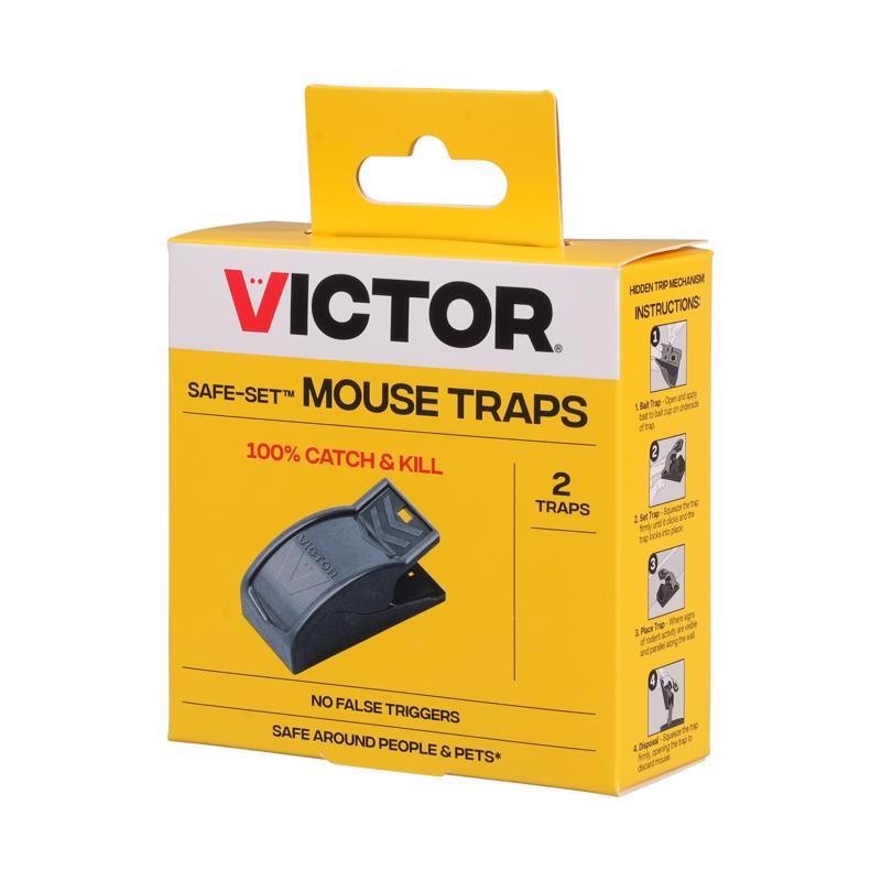 Victor Safe-Set Small Snap Mouse Animal Trap For Mice 2 pk