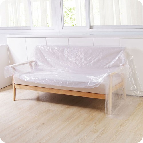 Clear Furniture Protection Cover Plastic Storage Lounge Couch Sofa
