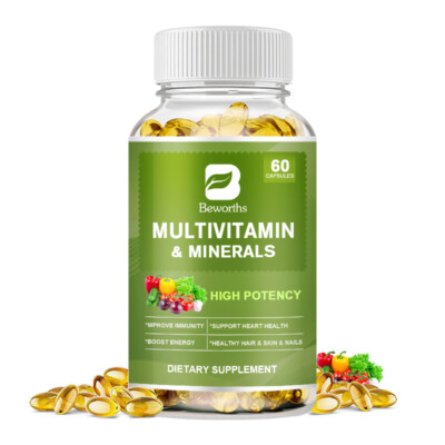 Multivitamin & Minerals 60 Capsules Highest Potency Vitamins complex Supplement
