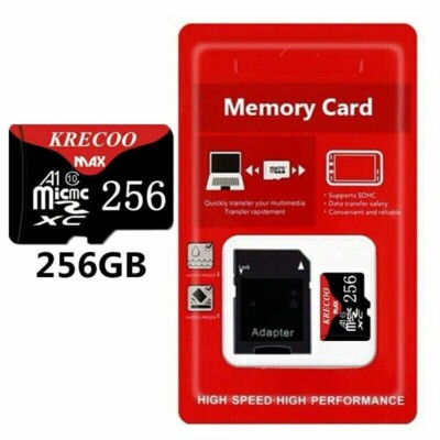 64GB 128GB 256GB Micro SD Card Memory Card TF Card with Free Adapter High Speed